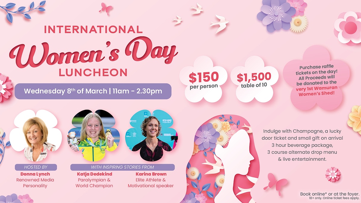 Sports stars at women's day lunch